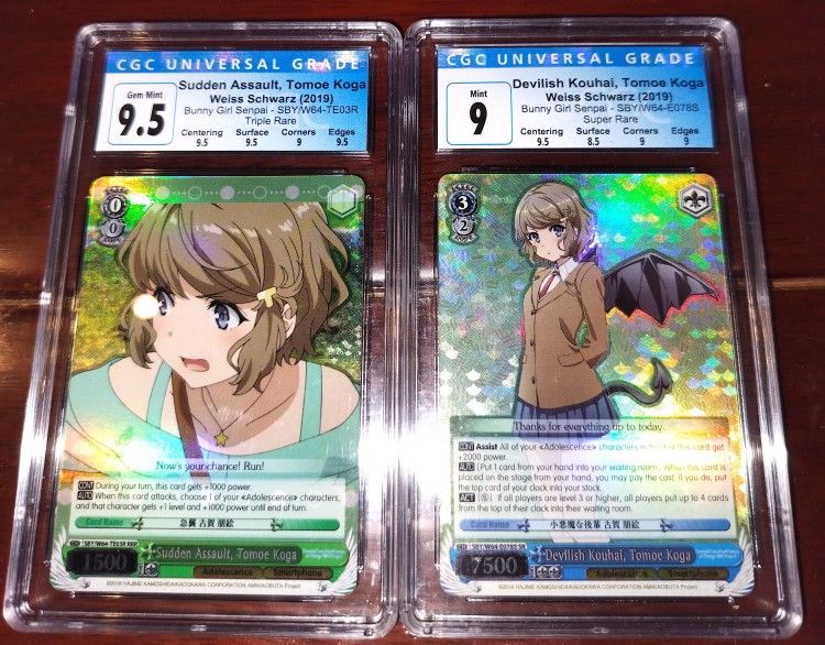 Weiss Schwarz Bunny Girl Senpai Tomoe Koga CGC Card Lot