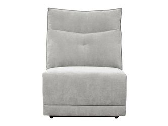 Tesoro Mist Gray Power Armless Reclining Chair with Power Headrest