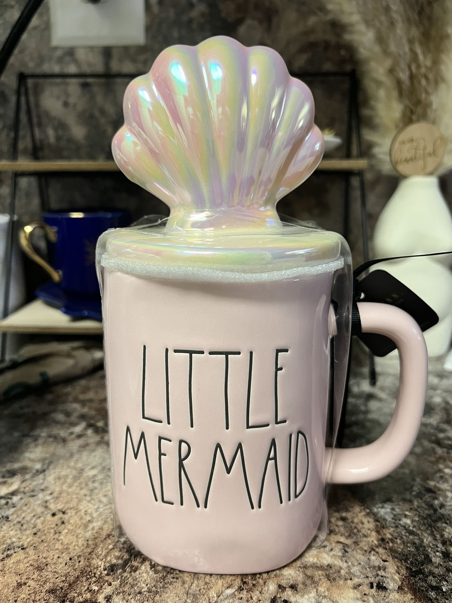 Rae Dunn LITTLE MERMAID Mug with Topper