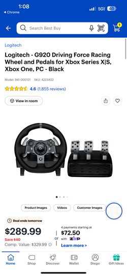Logitech G920 Racing Wheel