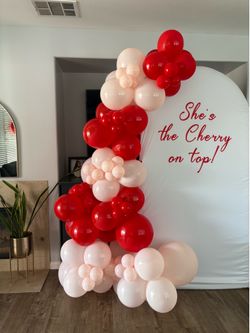 Cherry Theme Balloon Garland- Ready for Pick Up