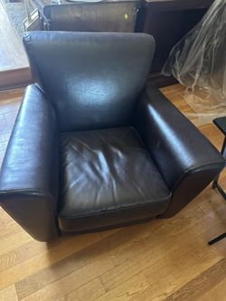 Dark Brown Leather Chair
