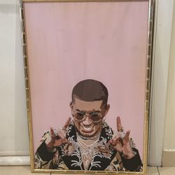 Bad Bunny Print With Frame 