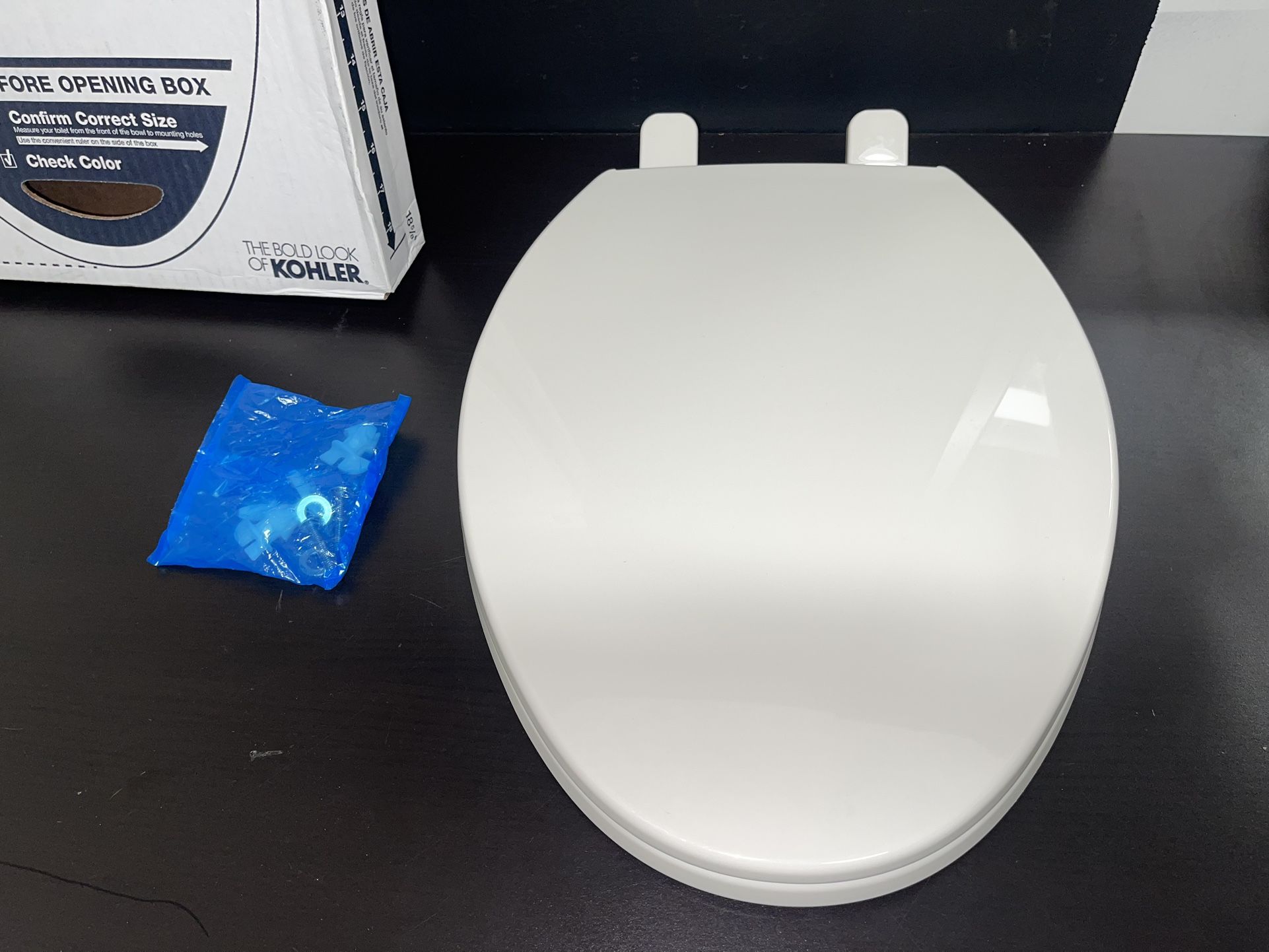 Kohler K2011096 Brevia Elongated Toilet Seat with GripTight Bumpers