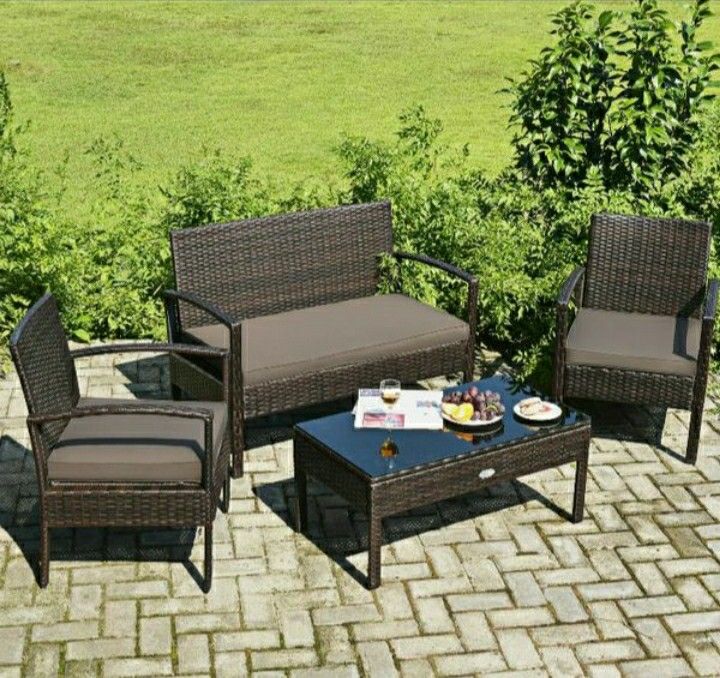 Brand new 4-piece patio furniture/ patio furniture set/outdoor furniture/muebles de patio/outdoor furniture sets. *SAME DAY DELIVERY*