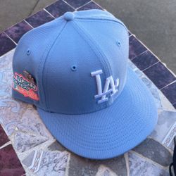 Angeles Dodgers Hat New Era 8 1/8 Fitted Sky Blue 59Fifty CooperstownLos