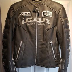 Womens Icon Kitty Leather Motorcycle jacket