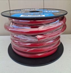 NEW 1/0 AWG CCA Power Cable 25ft Red