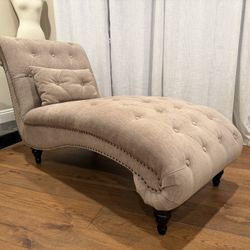 Custom Chaise with Matching Pillow 
