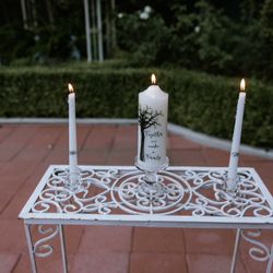 Glass Unity Candle Holder