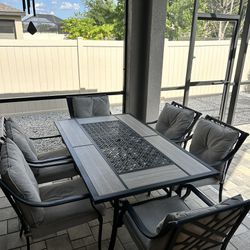 Outdoor Dining Set With Matching Loveseat