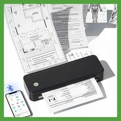 Inkless 300 DPI Portable Bluetooth Printer – High-Quality Printing | Multi-Size Thermal Paper | Wireless for Phone & Laptop