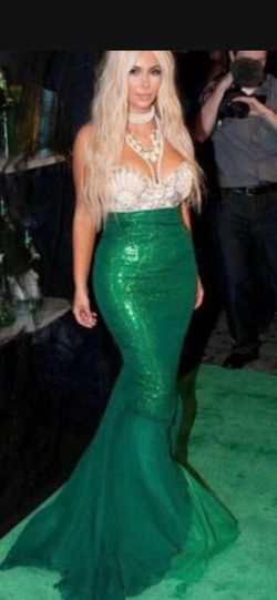 Green Sequin Mermaid Costume Skirt