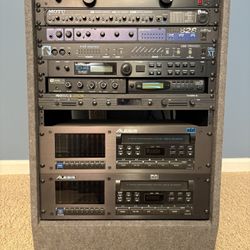 Recording Studio Rack Of Gear
