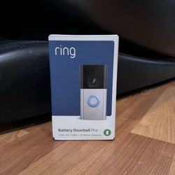 Ring - Battery Doorbell Pro Smart Wi-Fi Video Doorbell - Battery-powered with Head-to-Toe HD+ Video - Satin Nickel