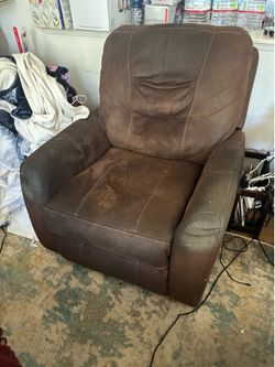 Faux leather recliner