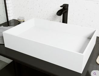 Handmade Rectangular Vessel Bathroom Sink (Brand New With A Small Chip)
