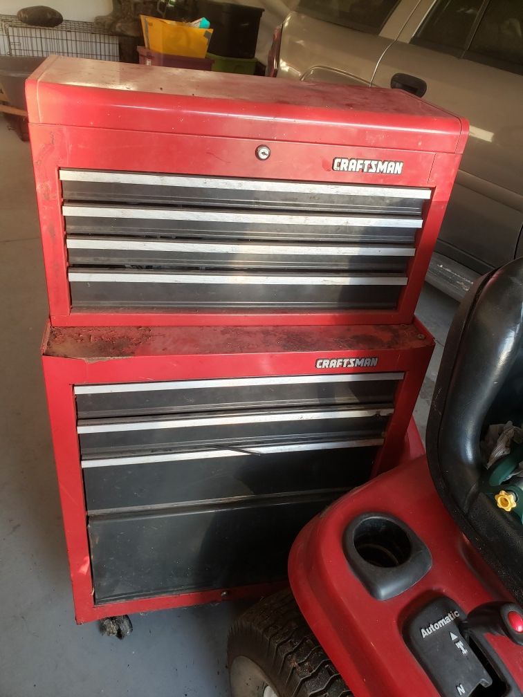 Craftsman roller with top chest and tools