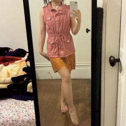 Pink Cargo Vest