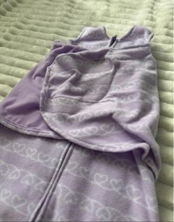 Baby Sleep Sack Purple Heart Print Fleece