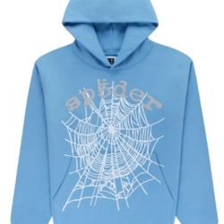 Sp5der Hoodie Dusty Blue