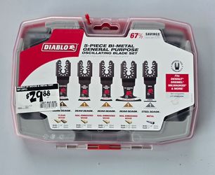 Diablo 5-Piece Bi-Metal Oscillating Blade Set