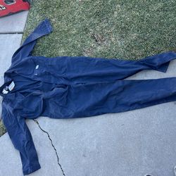 Flame resistant coverall suit
