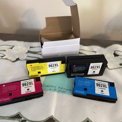 Ink Cartridges 962 XL-1 Black, 3 Color. NEW
