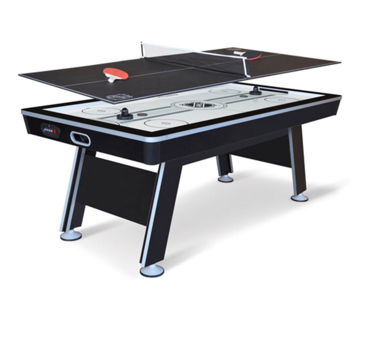 NHL 80- inch air powered hover hockey table with bonus table tennis top