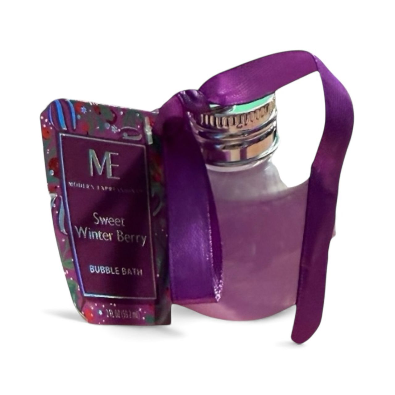 New Modern Expressions Sweet Winter Berry Bubble Bath – 2 fl oz Ornament Bottle