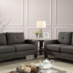 Gray 2pc Sofa Set 
