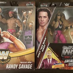 Wwe “ macho man and Bret hart figure “