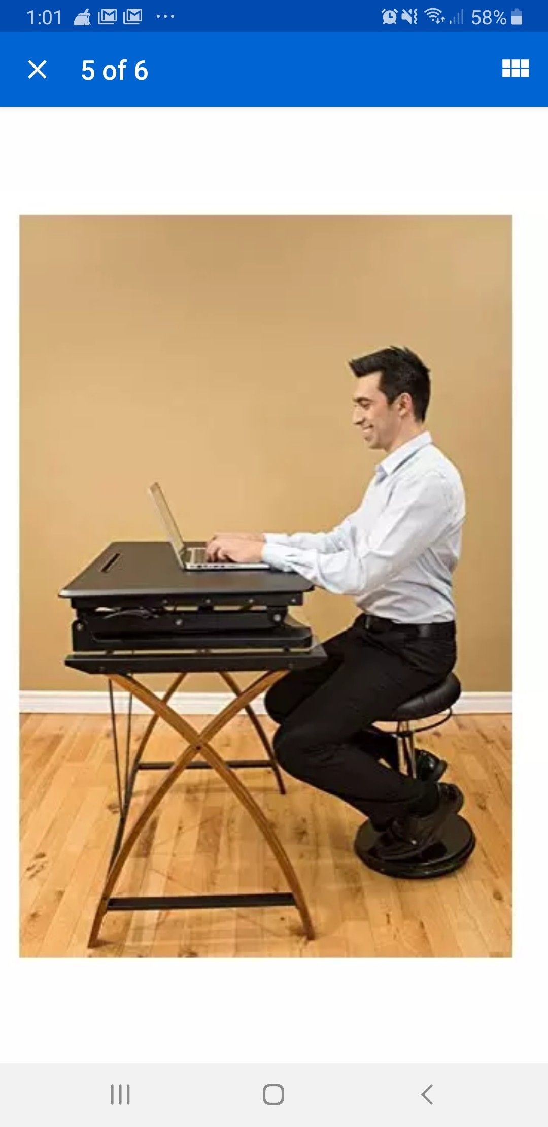 KORE DESIGN WOBBLE STOOL Ergonomic Active Sitting Office Chair (NO HEIGHT ADJST)