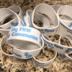 15 Rubber Bracelet -communion Favors 