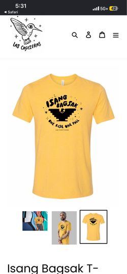 Isang Bagsak T-shirt one rise one fall las cafeteras tee size XL