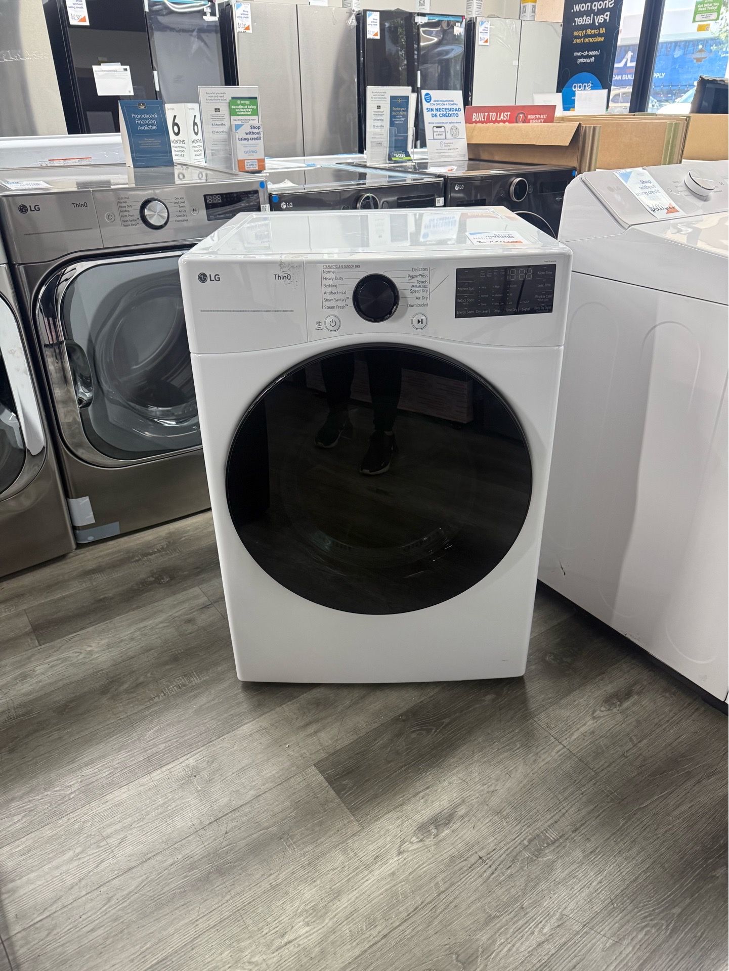 🔥 LG - 7.4 Cu. Ft. Stackable Smart Gas Dryer with Steam and Built-In Intelligence - White 🔥