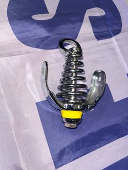 LOWRIDER BICYCLE SPRING FORK HEAD ACCESSORY CHROME W/YELLOW RUBBER CUSHION