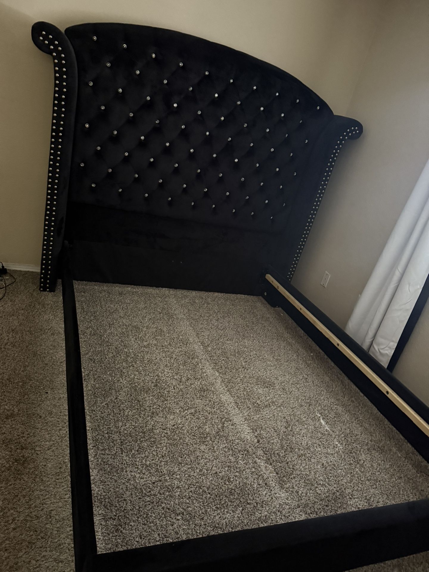 Black bed frame