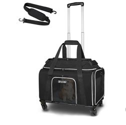 New!✨ 19x13x9.5 Expandable Pet Carrier With Wheels SW Airline Approved