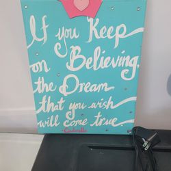Hand Painted Canvas Cinderella Quote 