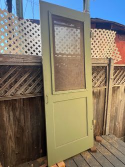 Beautiful 1920 Solid Wood Back Door