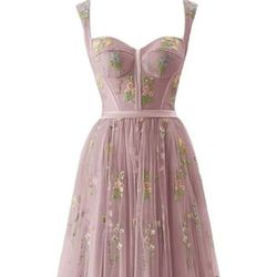 Corset, Floral Gowns, Perfect For Spring and Summer Wedding Guest attire