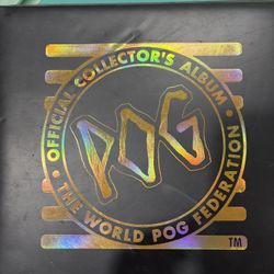Original World Pog Federation Album with ~250 Pogs