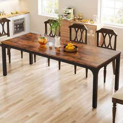 Dining Table for 6-8 Person, 78 inch Long Rectangular Kitchen Dining Table for Living Room and Dining Room, 78.7 x 27.5 x 29.5 Inches(Only Table)