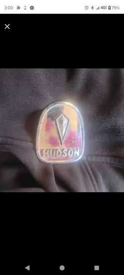Hudson emblem  OEM chrome plated hood/trunk 3" badge 438,56,23 have 2 available!!