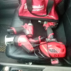 12 Volt Impact 3 Speed 12 Volt Hammer Drill 12 Volt Sawzall 3 Batteries And Charger