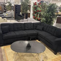 NEW IN BOX  Black water resistant** Reversible Sectional FINANCE available $54 down pmt