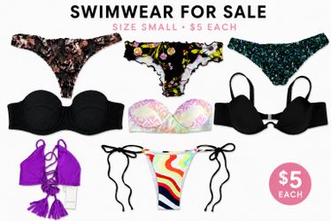 Women’s Bikini & Swimwear Bundle – Multiple Styles & Colors – Size Small – $5 Each