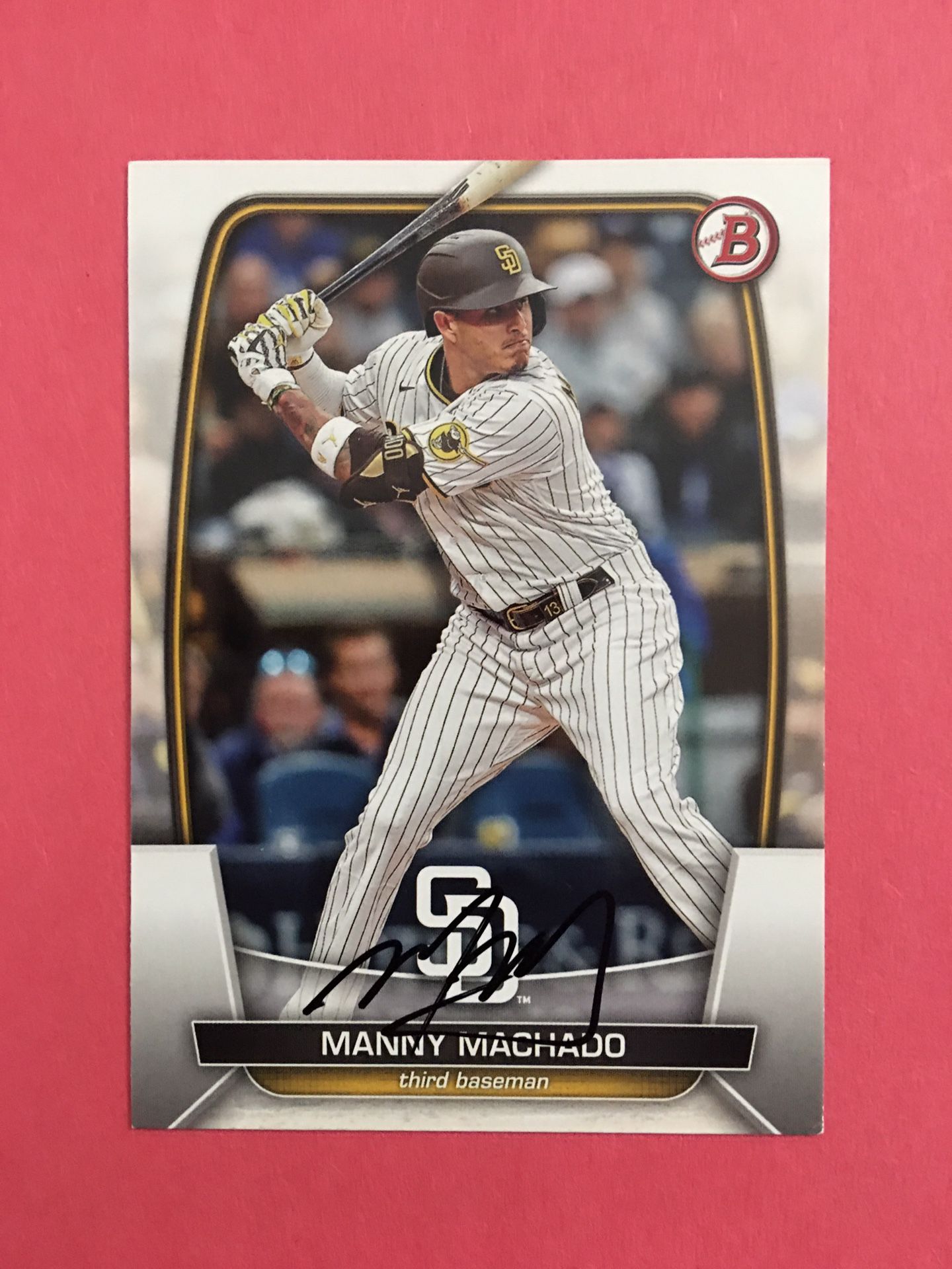 Autograph Card Signed By Manny Machado.