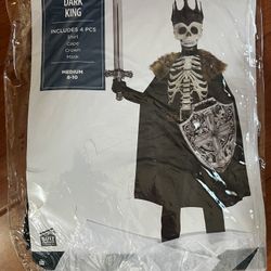 Dark King skeleton Costume 8-10 Medium